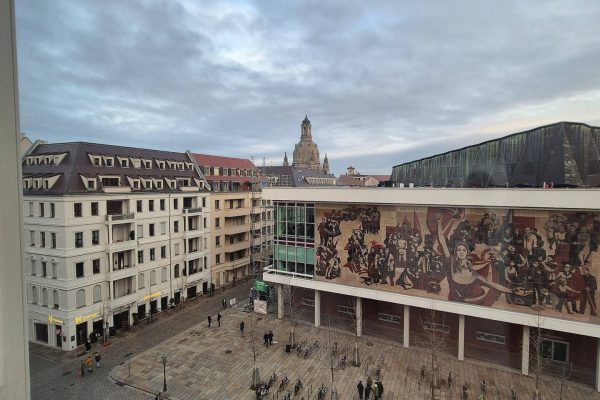 Blick auf die Frauenkirche aus dem Apartment Dresden